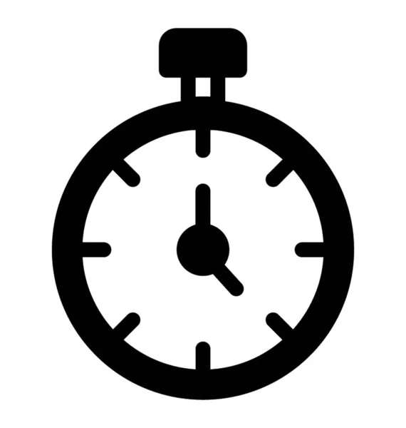 Glyphen Design Der Stoppuhr Ikone — Stockvektor