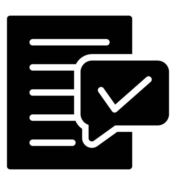 Checklist Icon Glyph Vector Design — Stock Vector