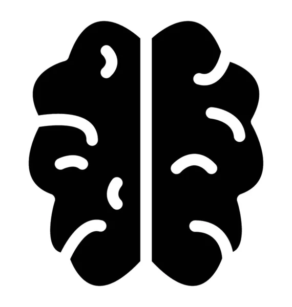 Centraal Orgaan Van Het Menselijk Lichaam Hersenen Pictogram — Stockvector