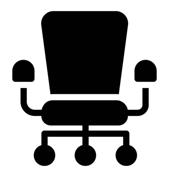 Иконка Office Chair Концепция Утверждения — стоковый вектор