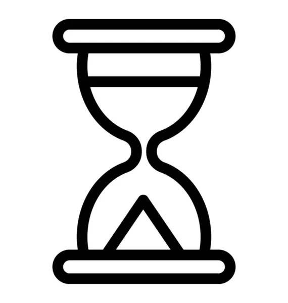 Antike Zeitschaltuhr Namens Sanduhr Symbol Liniendesign — Stockvektor