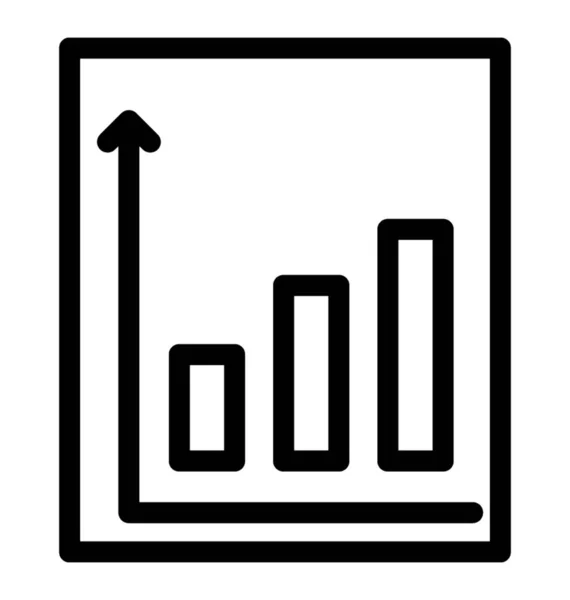 Staafdiagram Pictogram Lijn Vector Design — Stockvector