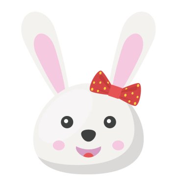 Tavşan, düz tasarım vektörü 