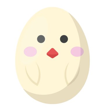 Düz dizaynlı Paskalya yumurtası simgesi