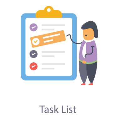 Planlama listesi düz vektör tasarımı 