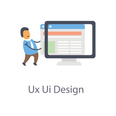 Ui tasarımı düz vektör tasarımı.