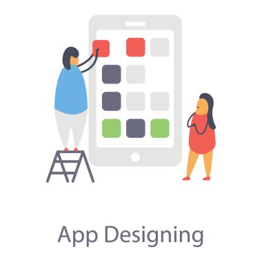 Mobil uygulama dizaynının simgesi.