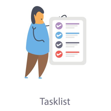 Planlama listesi düz vektör tasarımı 