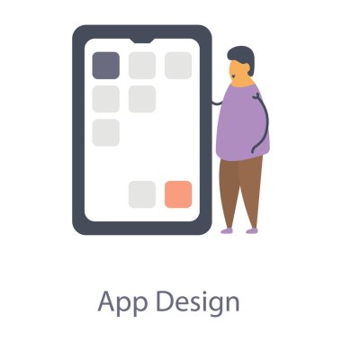 Web tasarımının simgesi düz tasarım.