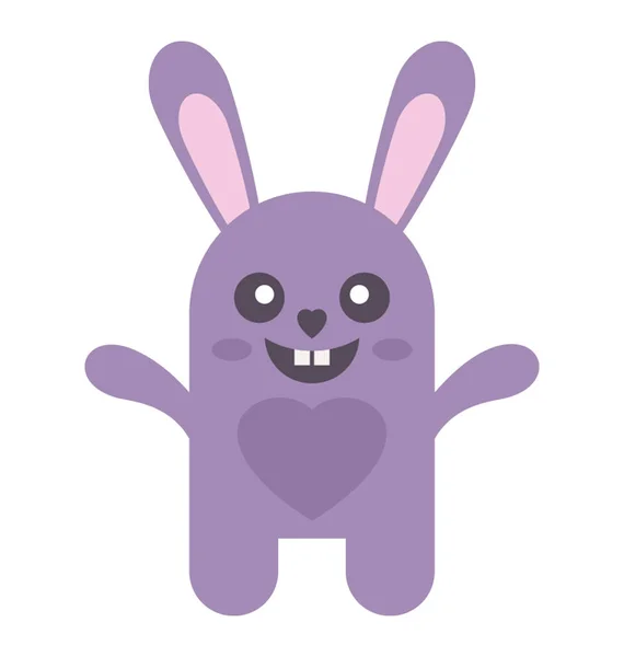 Bunny Vector Diseño Plano — Archivo Imágenes Vectoriales