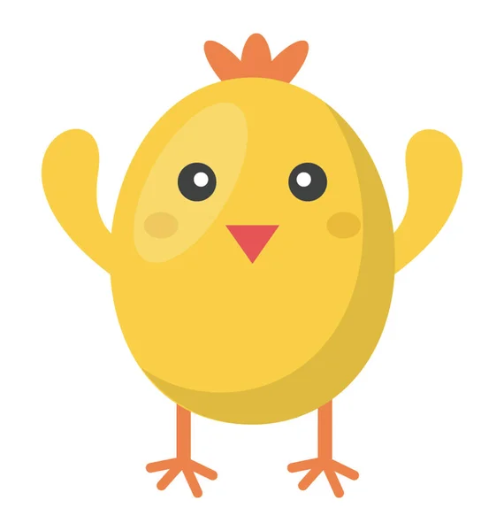 Icon Chick Flat Design — Stock Vector