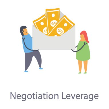 Para zarf simgesi düz tasarım 