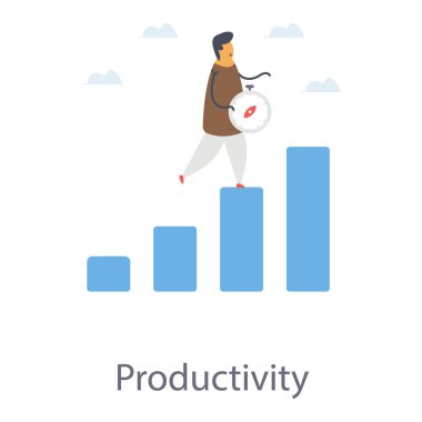 düz zaman verimlilik simgesi tasarımı.