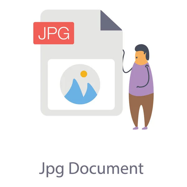 Плоский Дизайн Піктограми Формату Файла Jpg — стоковий вектор