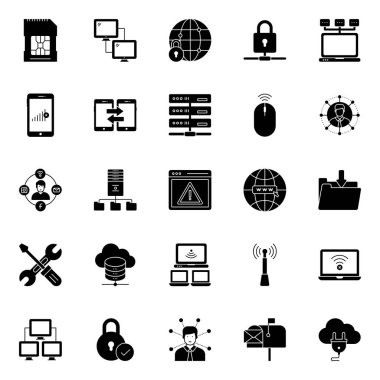 İletişim Aygıtları Satır Simgeleri Paketi 