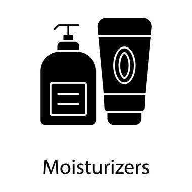 Cilt losyonu, kabartma dizaynında nemlendirici vektör 