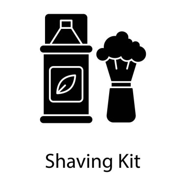 Tıraş takımı vektörü dolduruluyor 