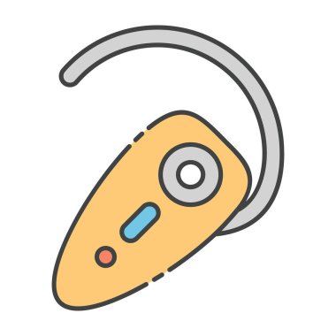 Düz dizaynlı kablosuz el bilgisayarı, bluetooth aygıt vektörü 