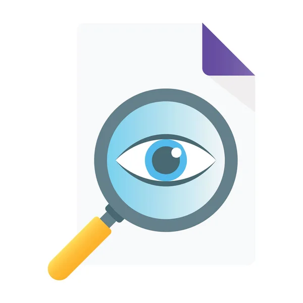 Μάτι Εσωτερικό Μεγεθυντικό Φακό Αναζήτηση Εικονίδιο Μάτι Επίπεδη Σχεδίαση — Διανυσματικό Αρχείο