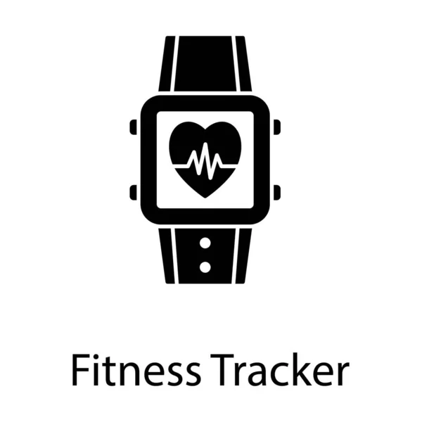 Fitness Tracker Icon Filled Design — Stock Vector