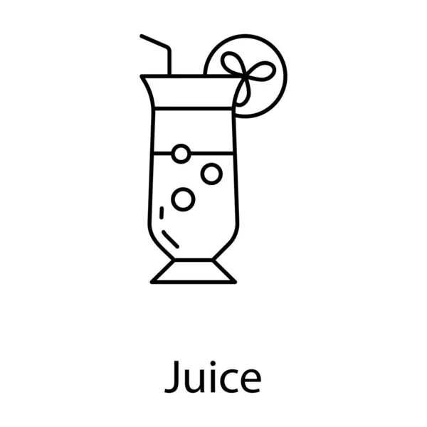 Limonadenlinie Icon Summer Drink Concept — Stockvektor