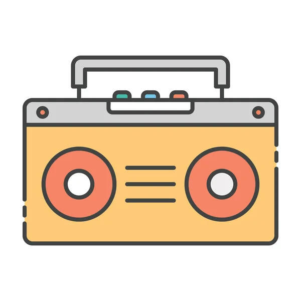 Icon Boombox Isolated White Background — Stock Vector