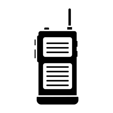 Taşınabilir iletişim aygıtı, sağlam taşınabilir telsiz konuşma simgesi vektörü 