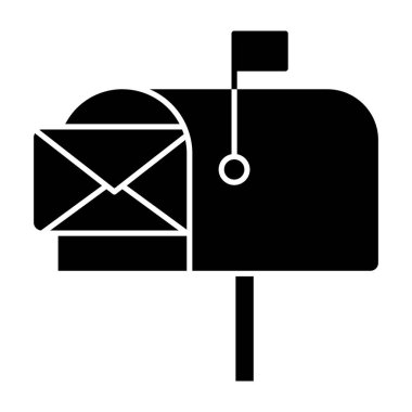 Harfler ve e-postalar alınıyor, posta kutusu simgesi sağlam dizayn ediliyor.