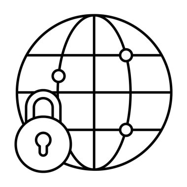 Dünya çapında koruma, dünya çapında güvenlik simgesi tasarımı 