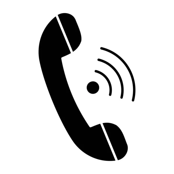 Phone Ringing Glyph Vector Design Incoming Call — ストックベクタ