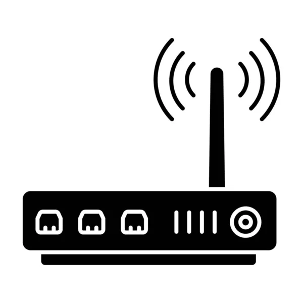 Internet Provider Zařízení Wifi Router Gadget Vyplněném Designu — Stockový vektor