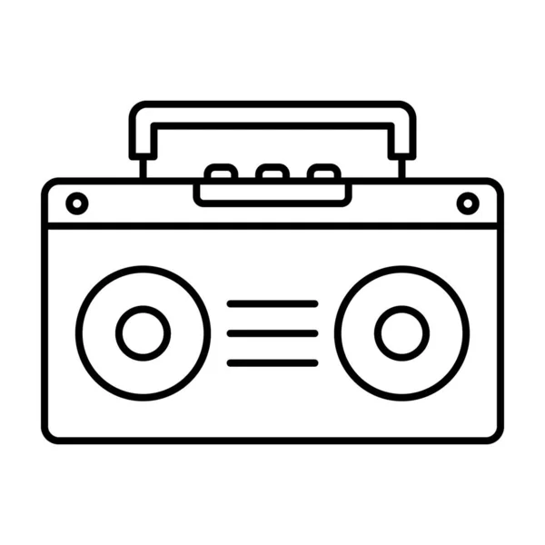Icon Boombox Isolated White Background — Stock Vector