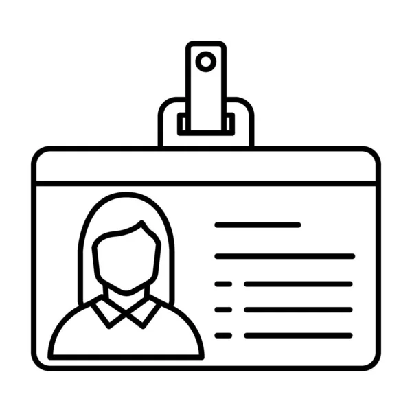 Badge Identité Icône Carte Identité Sur Fond Blanc — Image vectorielle