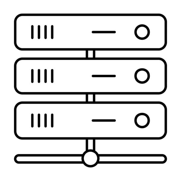 Data Server Network Vector Line Design — Stock Vector