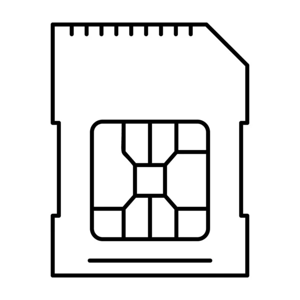 마이크로 Sim 아이콘 디자인 — 스톡 벡터