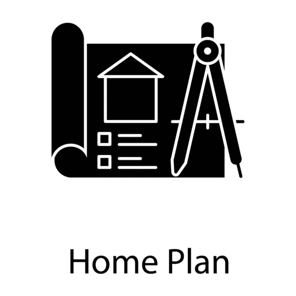Arquitetura Home Modelo Elaboração Com Ferramentas Geométricas Planejamento Casa Design — Vetor de Stock