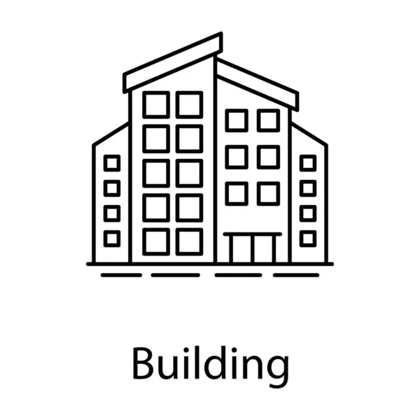 住宅公寓 直线设计中的建筑矢量 — 图库矢量图片