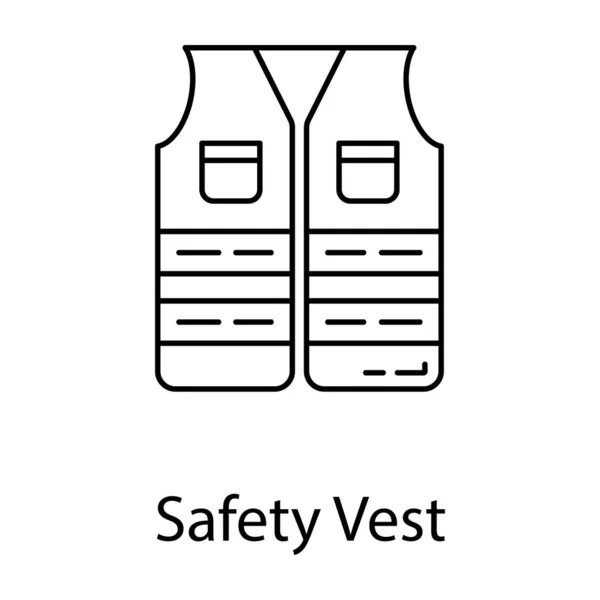 Спасательная Куртка Значок Спасательного Жилета Линейке — стоковый вектор