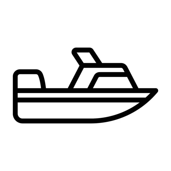 Luxury Sailing Boat Yacht Icon Line Vector Style — Stock Vector