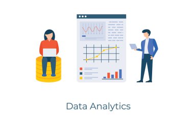 Düz tasarımda iş bilgisi ve veri analizi çizimi 