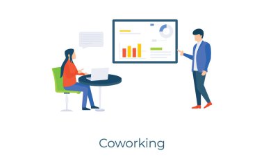 Düz illüstrasyon tasarımında iş birliği konsepti, ortak çalışma vektörü 