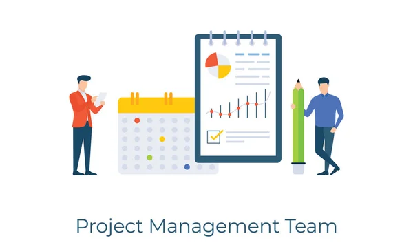 Business Tasks Business Planning Advisors Project Management Team Vector Flat — Stock Vector