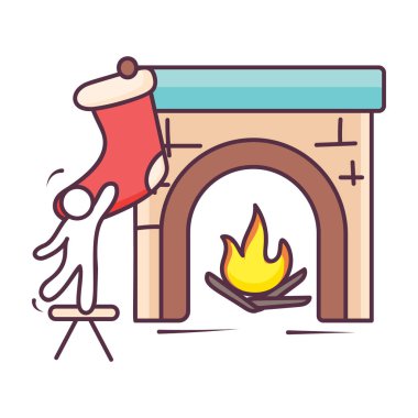 Düz dizaynlı Noel süslemesi bayrakları, düzenlenebilir vektör.