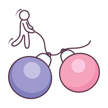 Noel lambası ikonu, Noel süsleme vektörü 