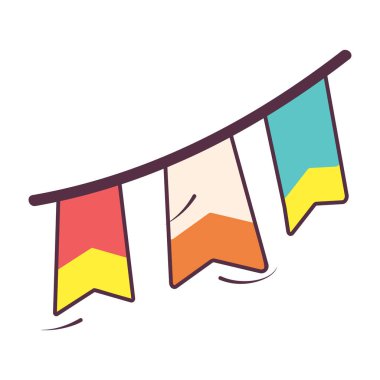 Parti çelenkleri, yeni yıl dekorasyon bayrakları 