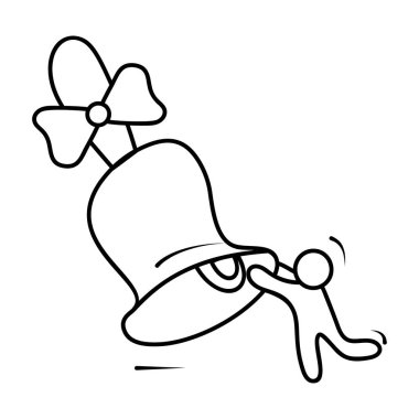 Jingle bell, satır tasarım vektörü 