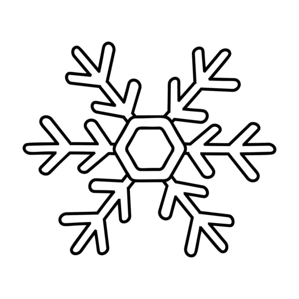Snöflingsikon Jul Och Vinter Tema Vektor — Stock vektor