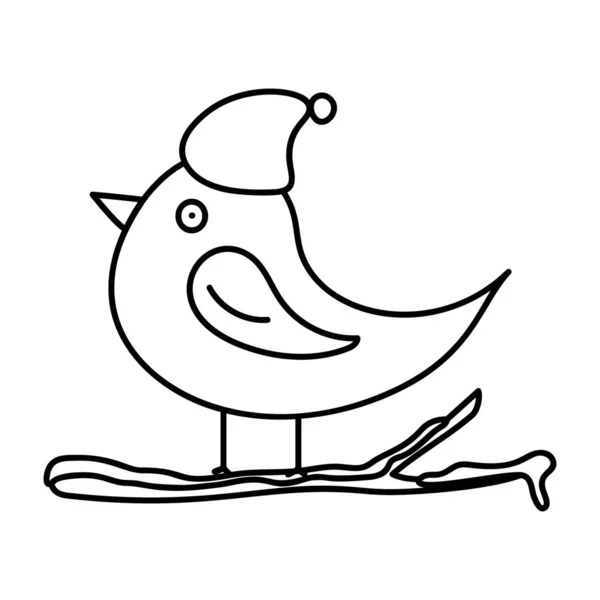 Christ Bird Canary Icon Line Style — 스톡 벡터