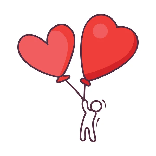 Γάμος Κόμμα Αξεσουάρ Γιορτή Καρδιά Μπαλόνια Εικονίδιο Επίπεδη Σχεδίαση — Διανυσματικό Αρχείο