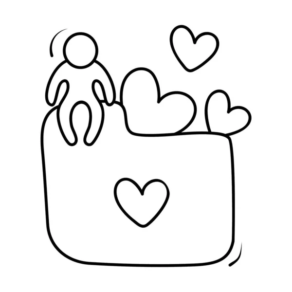 Αρχεία Αγάπης Εικονίδιο Γραμμής Του Σχεδιασμού Διάνυσμα Φάκελο Αγάπης — Διανυσματικό Αρχείο